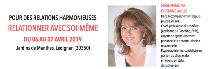 Relationner avec soi même les 6-7 avril 2019